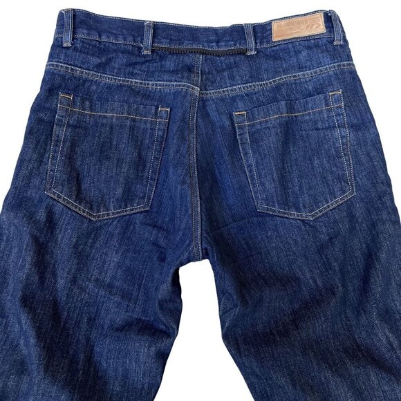 Iron Workers Mens USA 36 Blue Denim Work Jeans Reinforced Mesh Motorcycle Jeans - Picture 6 of 16